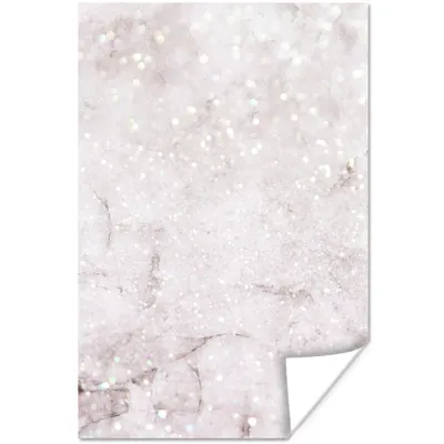 Produktbild von MuchoWow® Poster Marmor - Glitzer - Rosa 120x180 cm - Kunstposter