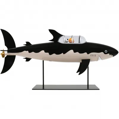 Produktbild von Tim & Struppi Resin-Statue Hai U-Boot (77 cm)