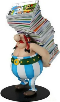 Immagine prodotto di Statuetta Asterix e Obelix - Obelix con fumetti 21 cm