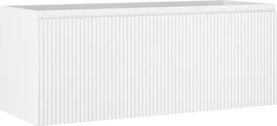 Obrázek produktu pro Mexen Rivel koupelnová skříňka pod umyvadlo 120 cm, 1 zásuvka, drážkovaná, bílá mat - 91A20-12047-1-BF01