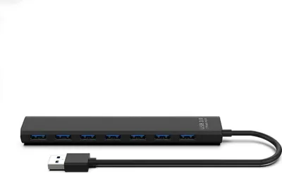 Immagine prodotto di hub ad alta velocità a 7 porte Usb3.0 da 1 a 7 Splitter Docking Station Nero