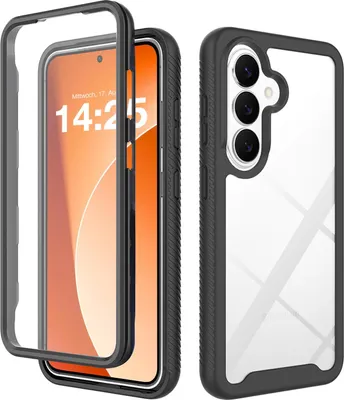 Produktbild von 360 Grad Premium Handy Hülle für Samsung Galaxy S26 Front Back Rundum Vollschutz Schwarz