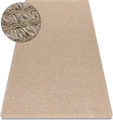 Produktbild von Teppich JUTE 3650 beige Linien - Jute, flachgewebt, Fransen beige 200x290 cm
