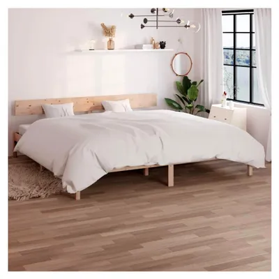 Produktbild von Bettgestell aus Massivholz 200x200 cm ohne Matratze