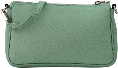 Image de Sac à bandoulière en cuir 23 x 13 cm, vert