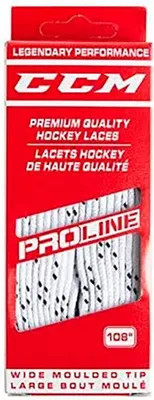 Produktbild von CCM Proline Wide Eishockey Schnürsenkel, Weiß, 244 cm