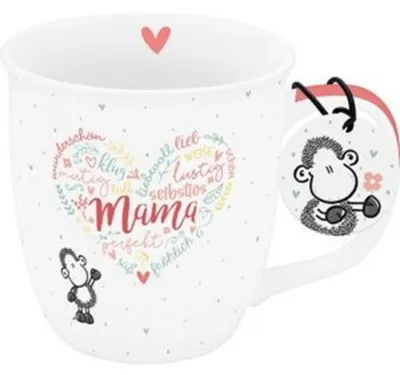 Produktbild von Sheepworld Tasse Mama Herz Porzellan 320 ml spülmaschinen- und mikrowellengeeignet