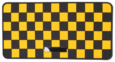 Immagine prodotto di Tappetino antiscivolo per auto Einparts con motivo a scacchiera nero e giallo