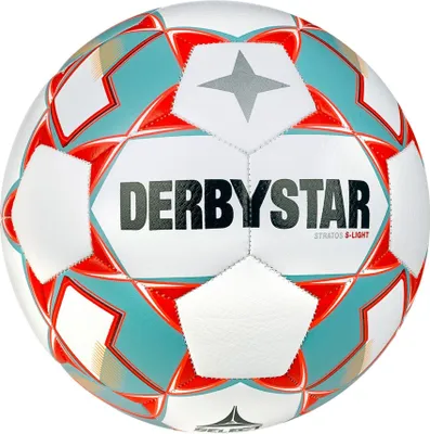 A Derbystar soccer ball is shown against a white background.
