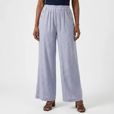 Produktbild von Marlenehose Damen Freizeithose Wide Leg Sommerhose Gr. 36-46 elastischer Bund