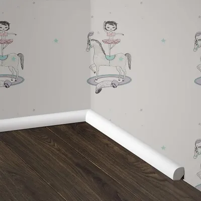 Produktbild von PROVISTON | Sockelleiste | 18 x 18 x 2000 mm | Satin Weiß | Fußleiste | Viertelstab | Elegant | Klassisch | Hochwertig | Robust | Langlebig | 1 Stück