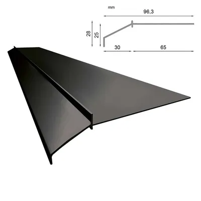 Produktbild von Renoplast Aluminium Traufprofil K10 Harzböden, Profil 200cm, Graphit