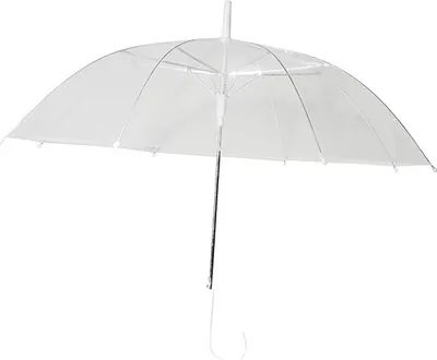 Durchsichtiger Regenschirm transparent Festival Hochzeit Ø 97cm mit Automatik Brautschirm Trauung Hochzeits-Zubehör Deko