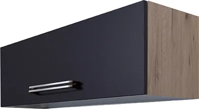 Produktbild von Kurzhängeschrank Küche - 100 cm breit - Anthrazit San Remo Eiche, mit Klapptür – Lino