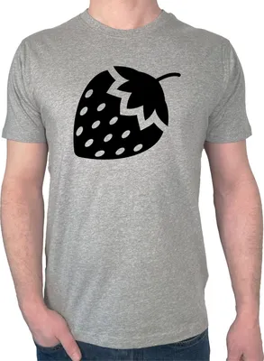 Produktbild von Huuraa Herren T-Shirt Erdbeere Strawberry M Sport Grey Bio Baumwolle Fairtrade Herrenshirt Geschenkidee