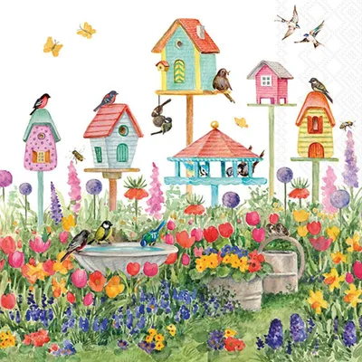 Immagine prodotto di Tovaglioli 33x33 cm - Birdhouses