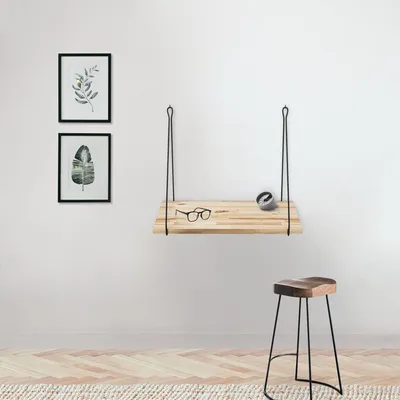 Immagine prodotto di Skye Decor, Cm-002, scaffale da parete, nero, 100 % LEGNO MASSICCIO, 60 x 55 x 50 cm