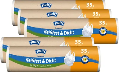 Produktbild von 5x Swirl Tragegriff Müllbeutel 35L ( 15 stk./Rolle )