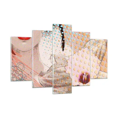 Produktbild von Bilder auf glas - Blume Dame Kleid Eleganz - 150x100cm - Glasbilder - Wandbilder - Kunstdruck - zum Aufhängen bereit - Wanddekoration aus Glas - Glas Bilder - Wandbild auf Glas - GEA150x100-3140