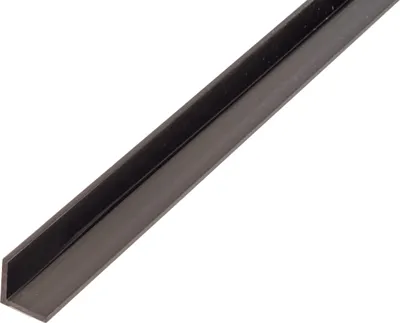 Image de Alberts 479015 Cornière, plastique, noir, 1000 x 15 x 15 mm