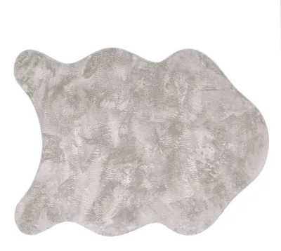 Produktbild von TT Home Wohnzimmer Teppich Unifarben Flauschig Modern Kunstfell Kurzflor Größe 80x120 cm Fell-Form
