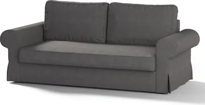 Produktbild von Dekoria Bezug für Backabro 3-Sitzer Sofa ausklappbar, dunkelgrau, Bezug für Backabro 3-Sitzer Sofa