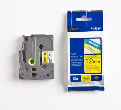 Produktbild von Brother Schriftbandkassette TZE-631 gelb/schwarz 12 mm