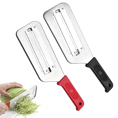 Krautschere 2er-Set – Edelstahl-Kräuterhobel, Gemüseschneider