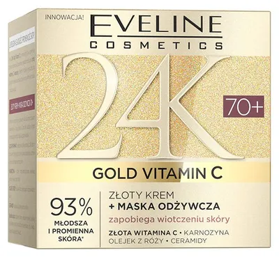 Produktbild von Eveline Cosmetics 24K Gold Vitamin C – feuchtigkeitsspendende, beruhigende Gesichtscreme