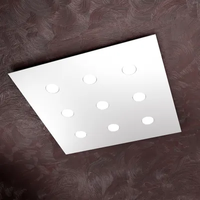 Produktbild von Moderne Deckenleuchte Bereich Metall Weiß 9 Lichter Gx53