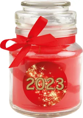 Produktbild von HS Candle "Neujahr" Duftkerze im Bonbonglas - viele Motive zur Auswahl, Duftkerze als Ideale Neujahrs Dekoration