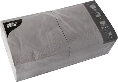 Produktbild von Papstar 87448, Grau, Seidenpapier, Einfarbig, 46 g/m², 330 mm, 330 mm
