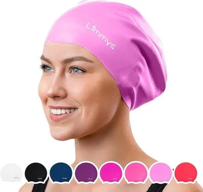 Produktbild von Famanu Badekappe für langes Haar - 100% Silikon, elastisch und komfortabel