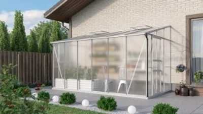 Produktbild von Vitavia Anlehn-Gewächshaus "Osiris 7800" aluminium eloxiert 7,8 m² 6 mm HKP