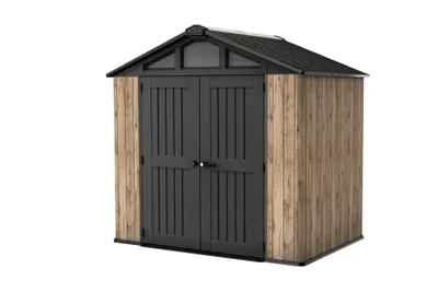 Produktbild von Keter Summit 8x6 Gartenhaus in Pinienholzoptik - Außenmaße: 252 x 175 x 241 cm