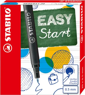 Zdjęcie produktu dla STABILO 6890/041-20, Niebieski, Średni, Plastik, 0,5 mm, Pióro kulkowe, 20 szt.