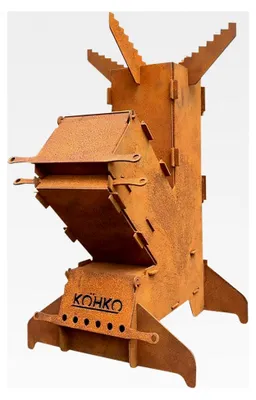 Produktbild von Raketenofen S - Campingofen aus 3 mm Cortenstahl für BBQ und Outdoor-Küche