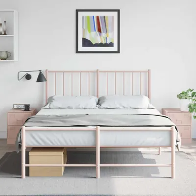 Obrázek produktu pro vidaXL Noční stolky 2 ks. Růžový 34,5x39x44 cm ocel