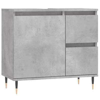 Produktbild von vidaXL Badschrank Betongrau 65x33x60 cm Holzwerkstoff