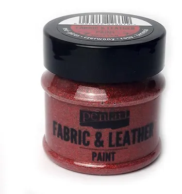 Obrázok produktu pre Farba na textil a kožu Pentart 50 ml - Glittering červená