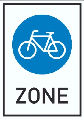 Produktbild von Aufkleber Fahrradzone A4 (210x297mm)