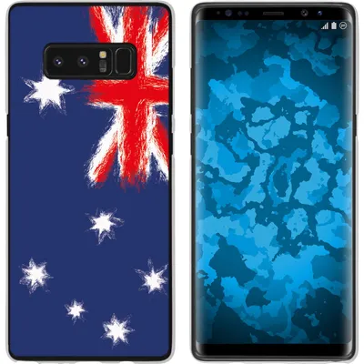 Produktbild von PhoneNatic Case kompatibel mit Samsung Galaxy Note 8 Silikon-Hülle WM Australien M2