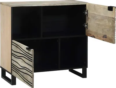 Zdjęcie produktu dla vidaXL Kredens biały 80 x 33 x 75 cm lite drewno mango