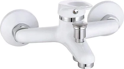 Image de Mitigeur monocommande blanc chromé