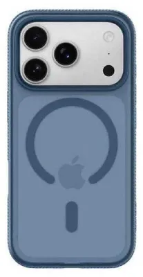 Imagen del producto de Funda Belkin Grip Mag para iPhone 17 Pro, color azul oscuro, modelo MSA035hqNY