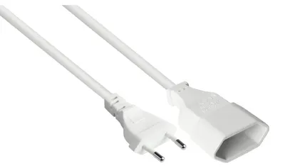 Zdjęcie produktu dla Przedłużacz typu C z wtykiem do gniazda, 0,5 m, biały, 0,75 mm²