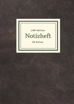 Produktbild von Dünnes Notizheft A5 liniert - Notizbuch 30 Seiten 90g/m² - Softcover schwarz -Papier