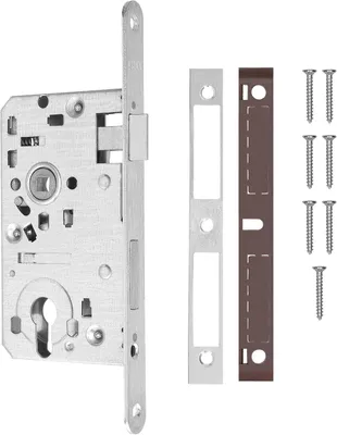 Zdjęcie produktu dla Zamek wpuszczany z cylindrem profilowym, srebrny, 72/55 mm