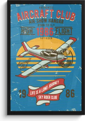 Produktbild von MuchoWow® MuchoWow® Gerahmtes Poster Mancave - Flugzeug - Vintage - Zitate 40x60 cm - Poster mit zchwarzem Bilderrahmen - Papierdruck - Wandbilder