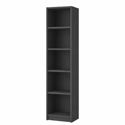 Obrázek produktu pro Knihovna, 50 × 31 × 183 cm, pětipolová knihovna z desky o tloušťce 16 mm, moderní otevřená stojací knihovna, úložné a prezentační police